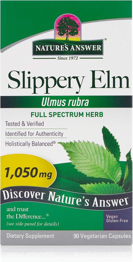 Réponse de la nature Elm Slippery Bark 1050Mg 90 Cap