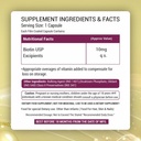 Capsule de supplément de biotine à base végétale avec bloqueurs DHT, Omega & Biotin, supporte la synthèse kératine pour cheveux, peau et ongles plus forts - 90 capsules de Veg