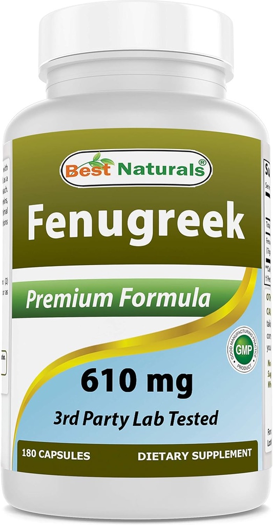 Meilleures graines Fenugreek naturelles 610 mg 180 capsules
