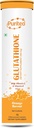 Glutathion 15 comprimés effervescents avec vitamine C & E, pour la peau claire et l'hydratation, sans sucre ajouté, saveur orange - (15 comprimés, boîte de 1)