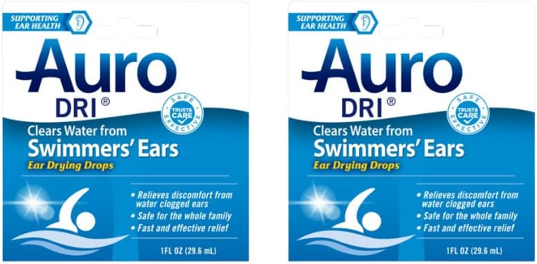 Les gouttes de séchage de l'oreille d'Auro Dri Swimmer, Fast Relief, 1 fl oz. (Paquet de 2)