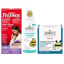 Le Tylenol et le Zarbee's Baby Essentials Bundle for Infant: Infant Acetaminophen Liquid Medicine, le spray nasal apaisant pour bébé de Zarbee's et le bébé apaisant Eucalyptus & Lavendar Chest Rub