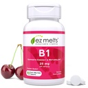 EZ Melts vitamine dissolvable B1 25 mg, sans sucre, 45 jours d'approvisionnement - 1 paquet