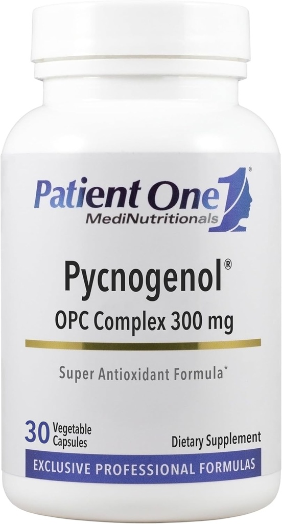 Patient One Pycnogenol OPC Complex 300mg.com Supplément pour soutenir la santé vasculaire et le vieillissement en santé*