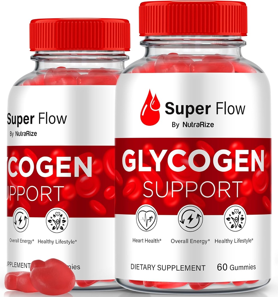 (2 Pack) Super Flow Glycogen, SuperFlow Glycogen Support Gummies, Super Flow Glyco Optimizer, SuperFlow Glyco Optimiser Gmmy, Super Flow Detox Cleanse, Super Flow Glycol (120 Gummies)