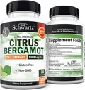 Citrus Bergamot 1000mg - Supplément Citrus Bergamot pour le cholestérol et la santé cardiaque - Ultra concentré à partir de fruits frais pour l'absorption améliorée - Vegan, non-OGM, sans gluten - 120 Mini Capsules