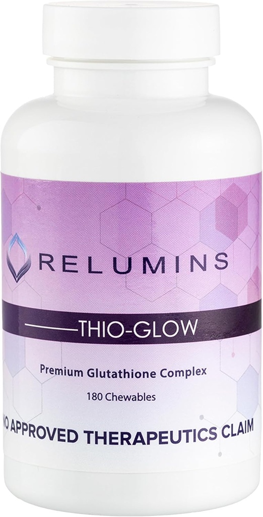 Relumins Labs Thio-Glow Chewable Sublingual Glutathione Complex with Biotin, VIT C & E, Plus Grapeseed Polyphemols-330mg Gluta Per Serving – Highest Bioavailability – 4X More Effective Than Liposomal