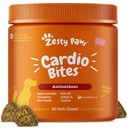 Zesty Paws Soutien cardiovasculaire pour chiens - Taurine pour chiens - avec CoQ10, L Carnitine et Buckthorn de mer - Santé cardiaque senior - AlaskOmega Huile de poisson Oméga 3 - Senior - Salmon - 90 Compte