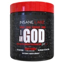 Insane Labz Je suis God Pre Workout, High Stim Pre Workout Poudre chargée de créatine et de bitartrate DMAE alimenté par AMPiberry, Energy Focus Endurance Muscle Growth,25 Srvgs, Fruit Punch