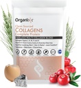 Organixx Peptides de collagène en poudre avec vitamine C, types I, II, III, V, X Collagène hydrolysé, cheveux, ongles, peau, os et santé articulaire, soutien au vieillissement, source propre, sans gluten, sans saveur, 30 portions