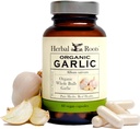 Herbal Roots Organic Whole Bulb Garlic Pills - Potent Extra Strength | 600 mg - 60 Organic Vegan Capsules