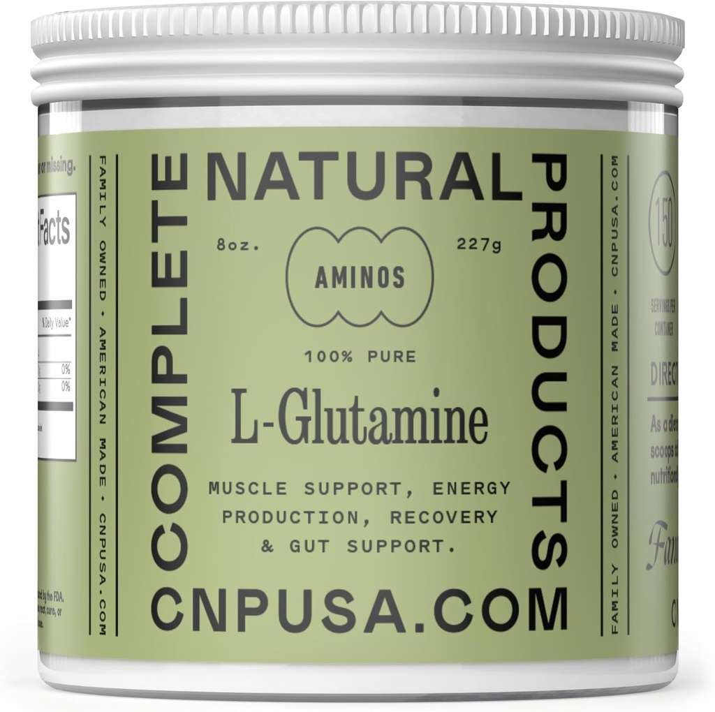 Supplément en poudre de L-glutamine pure - 8 oz (227 g) Glutamine en vrac végétalien naturel pour le kéto, la santé de Gut, le probiotique, le soutien de l'IBS