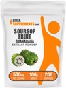 BulkSupplements.com Soursop Fruit Extract Powder - Guanabana Extract, Herbal Supplement - Gluten Free, 500mg per Serving, 100g (3.5 oz) (Pack of 1)