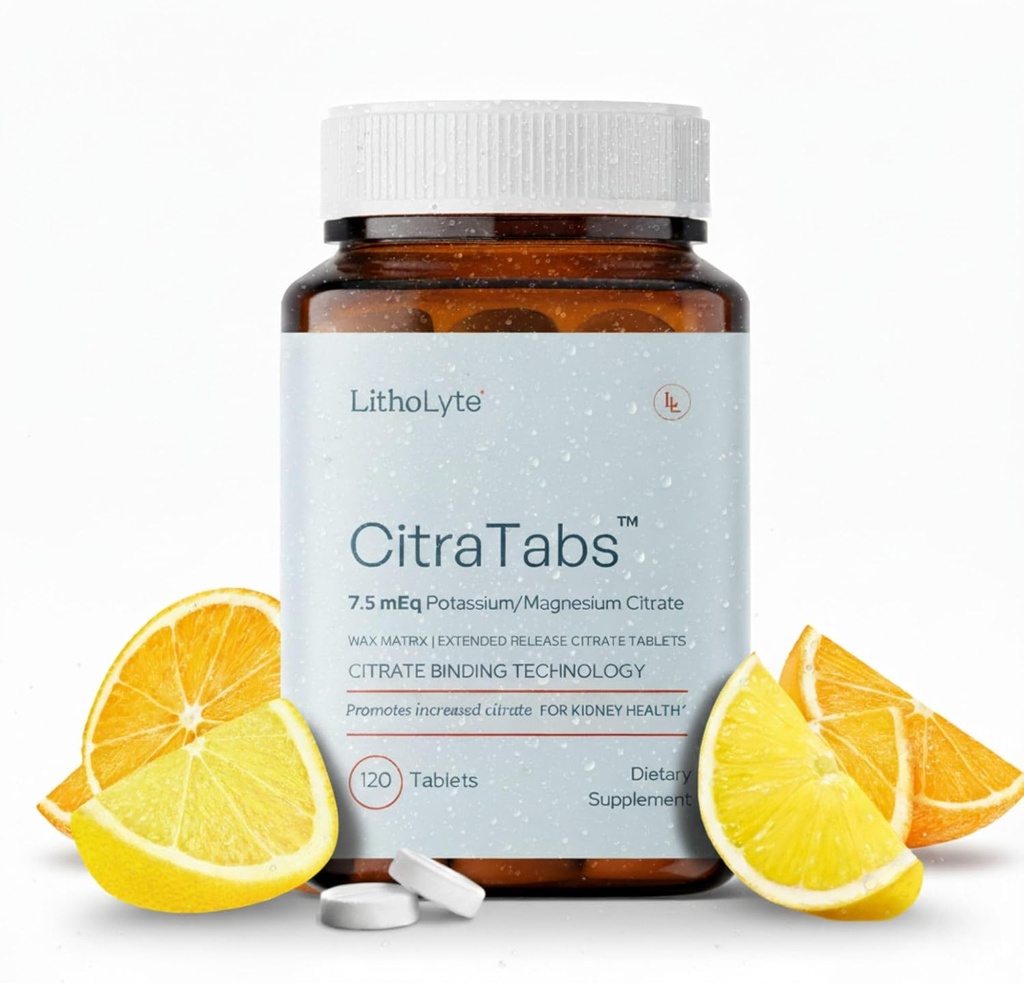 CitraTabs® 7.5 mEq | Extended-Release Citrate Tablets | Kidney Health Protector | Science-Backed Support Beyond Cleanse, Detox, or Stone Dissolver Supplements | 120 Tablets