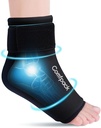 Enveloppe de pack de glace Ankle pour gonfler, enveloppe de pack de glace réutilisable au pied, manches de compression de thérapie chaude et froide pour le soulagement de la fasciite plantaire, achille Tendonite, entorse, douleur au talon, entorse