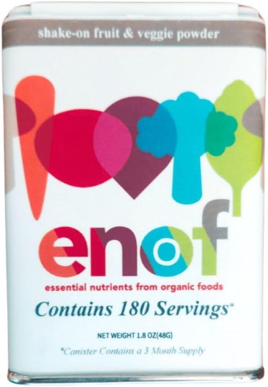 ENOF Supplément en poudre de fruits et légumes biologiques pour enfants et adultes $ 10 ingrédients propres - Fraise, épinards $ Poudre de légumes sans gluten et OGM pour enfants $ 180 portions, 3 Mo. d'approvisionnement, Fabriqué aux États-Unis