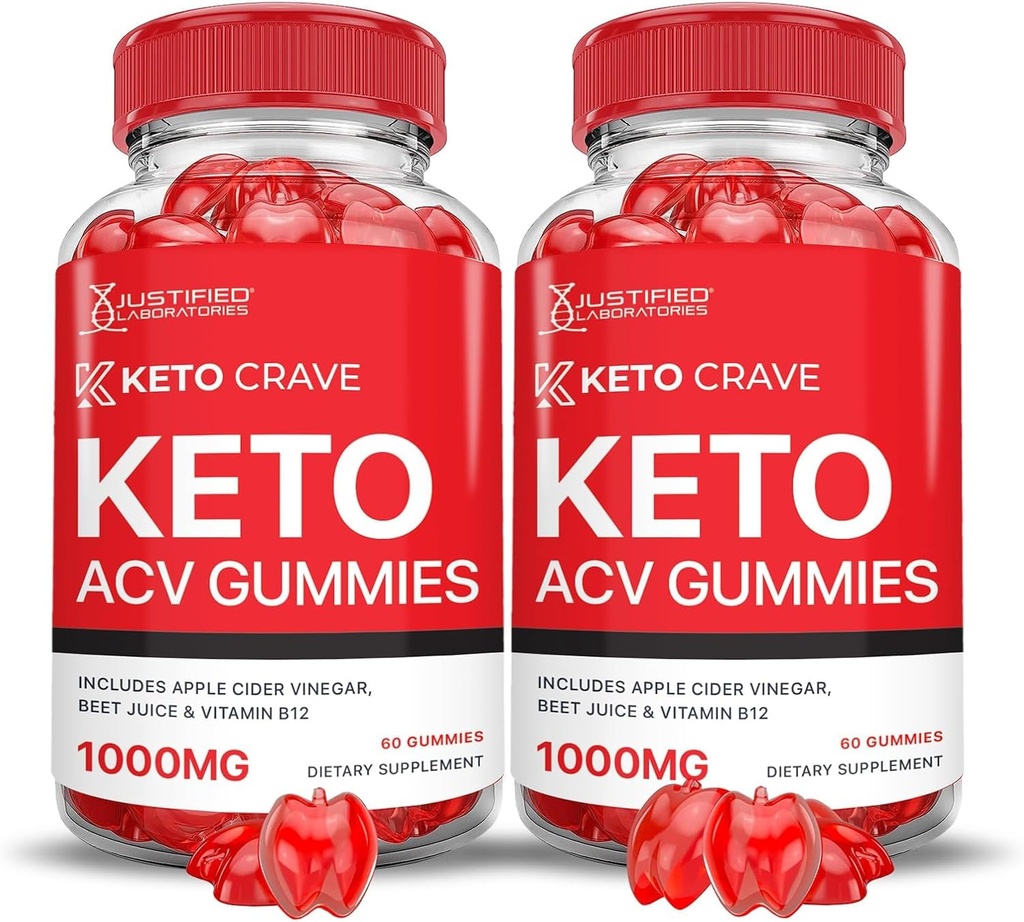 Laboratoires justifiés (2 Pack Keto Crave Keto ACV Vegan Non OGM 120 Gummies