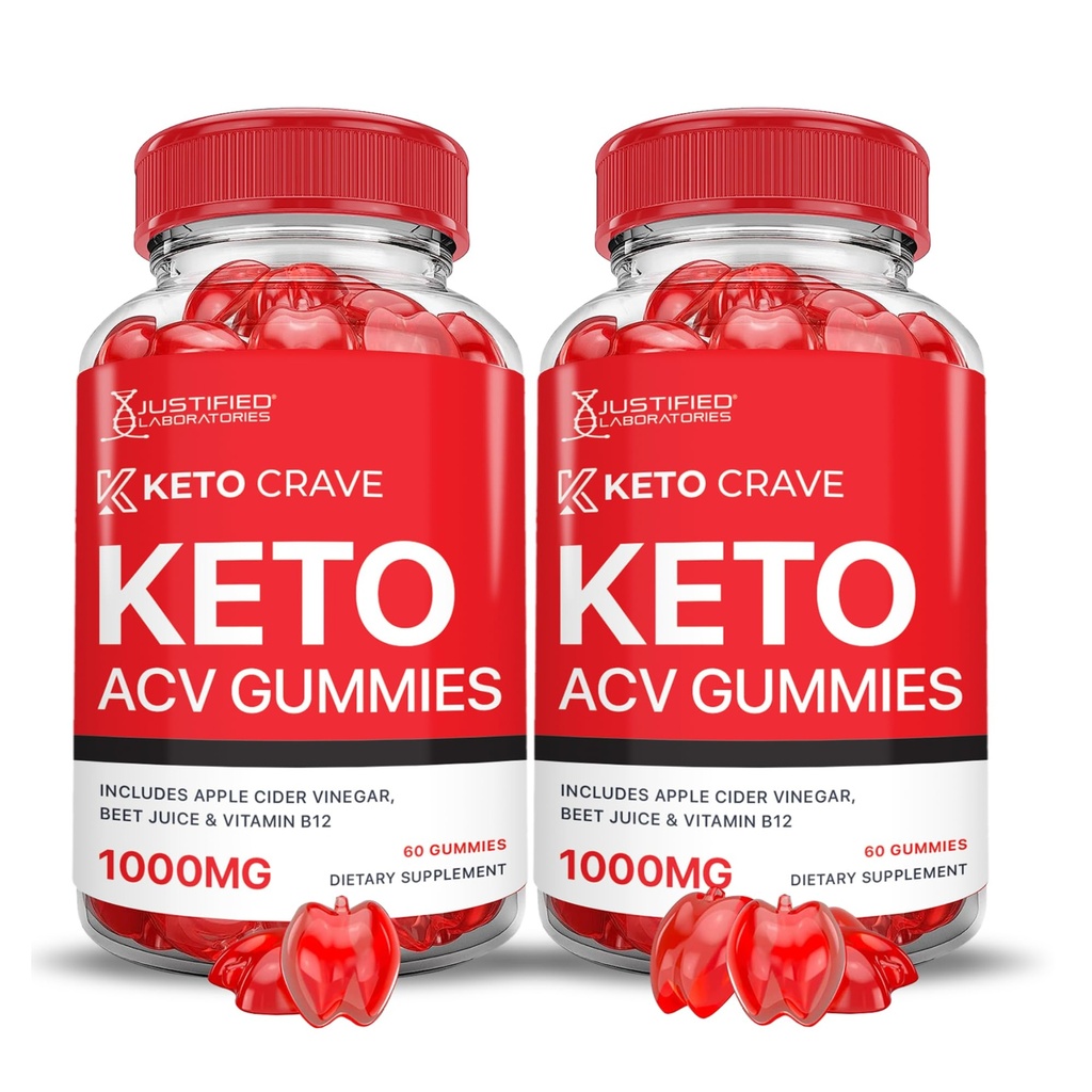Laboratoires justifiés (2 Pack Keto Crave Keto ACV Vegan Non OGM 120 Gummies