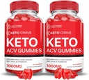 Laboratoires justifiés (2 Pack Keto Crave Keto ACV Vegan Non OGM 120 Gummies