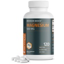 Bronson Magnésium 500 MG soutient la santé osseuse et musculaire et le système nerveux - non-OGM, 120 comprimés végétariens