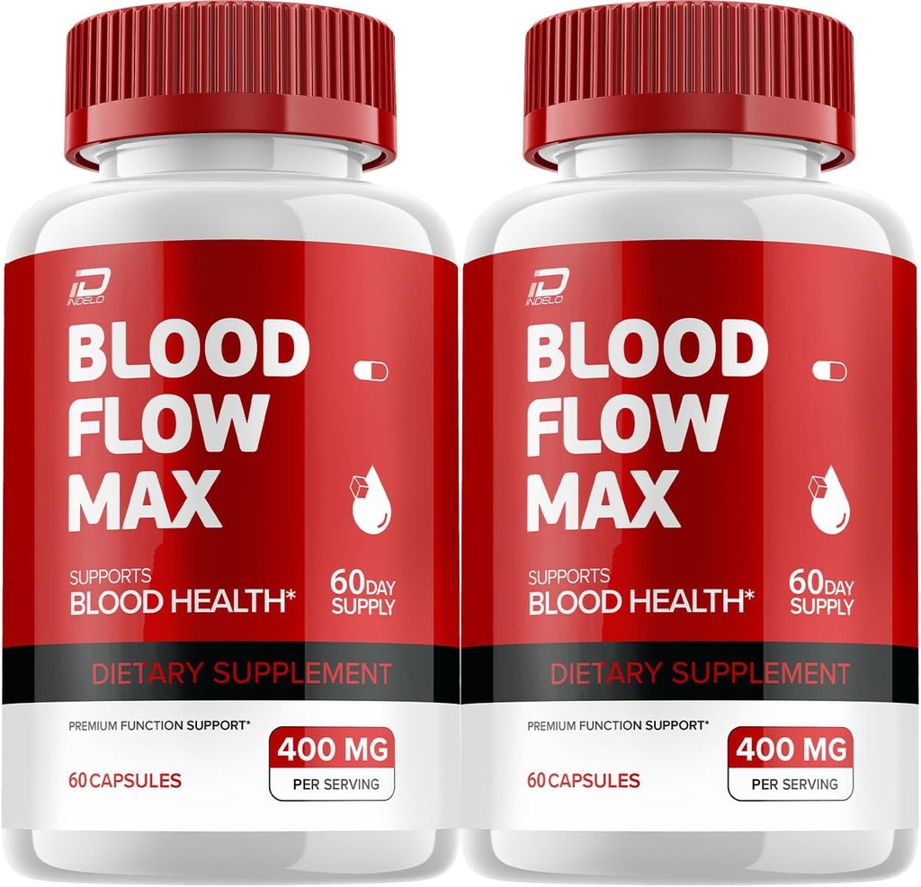 Blood Flow Max Capsule - BloodFlowMax Formule avancée, BloodFlow Max Extra Strength, Wellness global, Vitamines tout-naturelles, Avis (2 Pack - 120 Capsules)