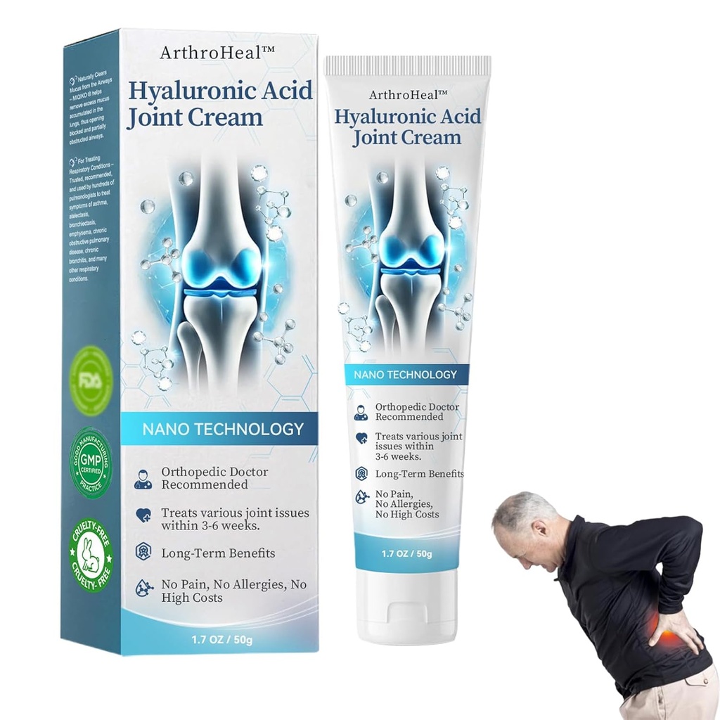 Crème ArthroHeal Hyaluronique articulaire R-épair, Crème ArthroHeal articulaire,Soulager rapidement l'inconfort articulaire, Soulager rapidement l'inconfort articulaire, adapté aux activités articulaires dans tout le corps (1)