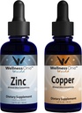 WellnessOne Ionic Liquid Zinc & Liquid Copper - Zinc-Copper Bundle to Support Immune System & Joint, Nerve & Bone Health - 1.67 fl oz Zinc & Copper Liquid Drops