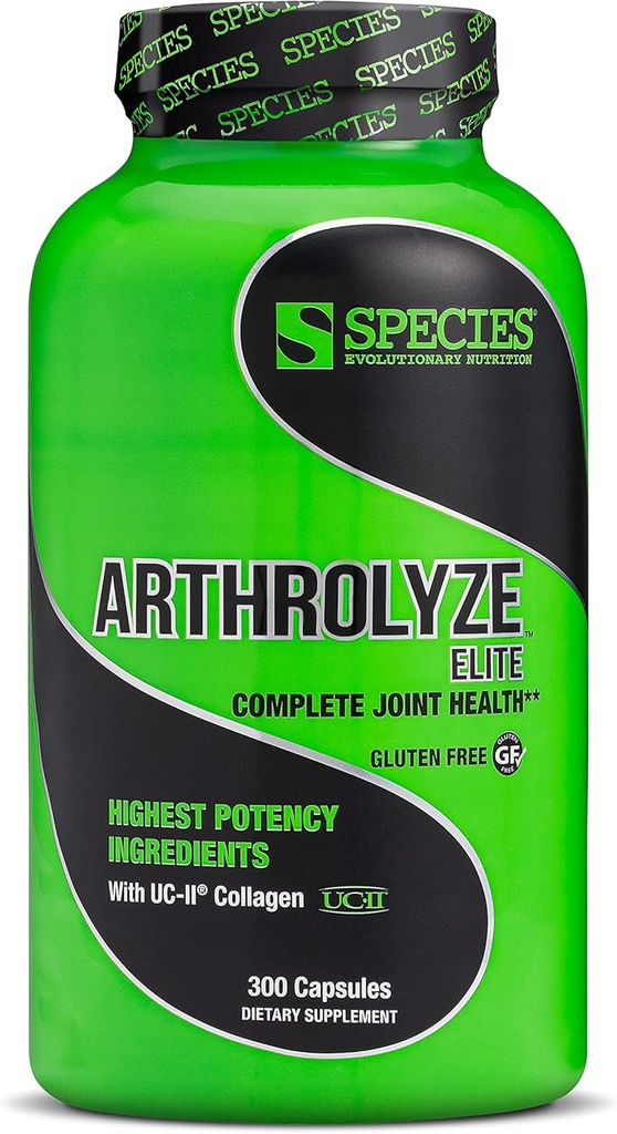 Espèce Nutrition Supplément de réparation de joint d'arthrolyze, fortifié par le collagène UC-II, le MSM, la glucosamine, la chondroïtine, le tissu conjonctif à haute puissance et le soutien articulaire (300 capsules)