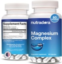 Supplément complexe de magnésium 500mg pour les hommes et les femmes - Glycinat de magnésium et oxyde pour une meilleure santé du sommeil, des muscles et du cœur, formulé aux États-Unis, 60 Capsules (Pack of 1)