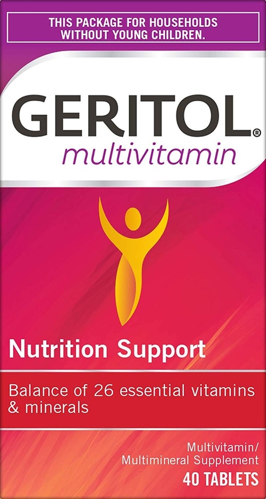 Comprimés multivitamines et multiminérales Geritol - 40 Ea, 3 Pack