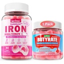 Gommies de butyrate + Bisglycinate de fer 26mg Gommies remplies
