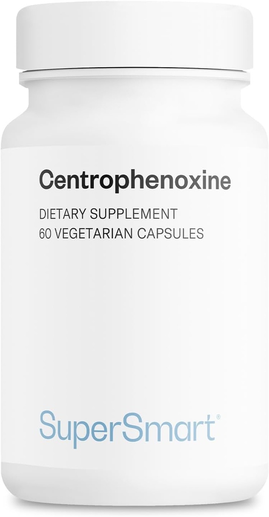 Supersmart - Centrophénoxine 500mg par jour (DMAE et pCPA) - Supplément Nootropique - Sans OGM et sans gluten - 60 Capsules végétariennes