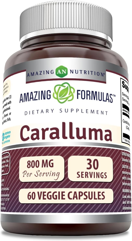 Amazing Formulas Caralluma Supplement | 800 Mg Per Serving | 60 Veggie Capsules | Non-GMO | Gluten-Free | Made in USA