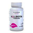 Hallusa Capsules de biotine naturelle 10 000 mcg Cheveux, peau et ongles sains - Pastillas para la caída del Cabello - Crecimiento del Cabello – Crecimiento de la Barba - Alopecia y calvicie - 60 Capsules