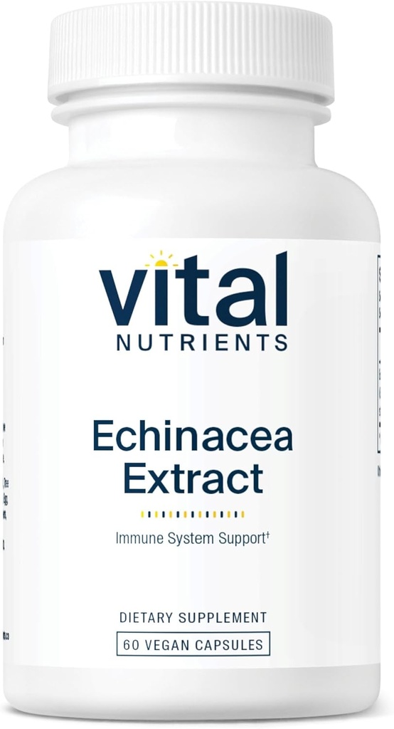 Nutriments vitaux Extrait d'échinacée 1000mg de légumes Echinacea Supplément de soutien immunitaire Gluten, laiterie, sans soja