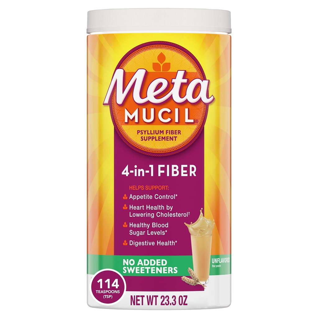 Métamucil Texture lisse Sans sucre Non aromatisé 114 Chacun (old)
