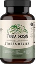 ORIGINAL TERRA Supplément de stress sain , 60 capsules , KSM-66 Ashwagandha biologique , L-Theanine , Extrait de Rhodiola , Astragalus racine et basilic saint , Stress and Mood Support