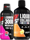 PROSUPPS L-Carnitine 3000 Stimulant Free Liquid Shots (Berry) Amino23 Liquid Collagen Shots (Citrus Punch) Bundle