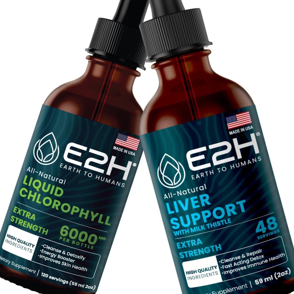E2H: Supplément de soutien à la chlorophylle liquide et au foie