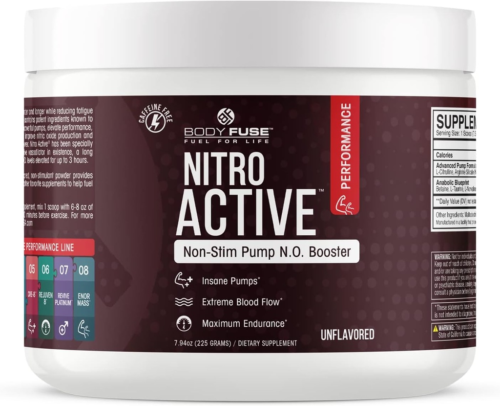 Nitro Pompe active V2 Vasodilatateur en poudre non aromatisé