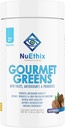 NuEthix Formules Verts Gourmets Buvez Supplément diététique en poudre avec des superaliments de fruits et légumes et probiotiques, Espresso, 27 portions