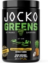 Jocko Carburant quotidien Greens Poudre - Premium Greens Bio Poudre Superfood pour la santé des Guts, Digestion, Bloating, Immune Support avec Spiruline, Chlorella, Enzymes digestifs, et Probiotiques - 30 portions