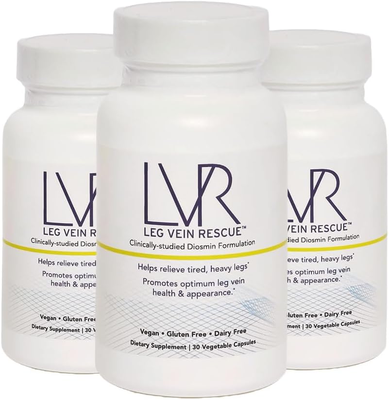 Diosmin cliniquement étudié Varicose Vein and Leg Circulation Support 90 jours d'approvisionnement - Veines d'araignées et leg Edema Relief Citrus Bioflavonoïdes Supplément santé naturel (90 capsules)