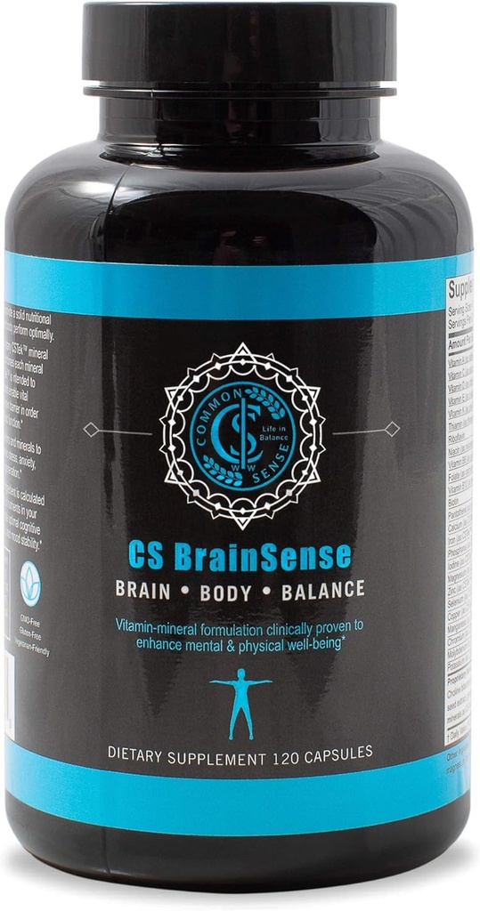 BrainSense Mood Stabilizer & Cerveau Supplement - Améliorer l'humeur, la clarté mentale, le booster neuronal et la santé cellulaire - Suppléments nootropiques et micronutriments pour le brouillard cérébral par CommonSenseWW, 120 capsules