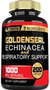 Capsule de racine de sée d'or biologique avec Echinacea, Mullein Leaf, Plantain & More - 7 Premium Herbal soutient le système immunitaire, la santé digestive, la respiration douce et la gestion du corps - 200 Capsules