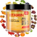 Vitamine B2 Gommies, Vitamine B2 Gommies de Riboflavine 400mg, Soulagement de la migraine et soulagement des maux de tête Riboflavine Vitamine B2 Gommies, sans soja et sans gluten, 90 Gommies de vitamine pour enfants et adultes