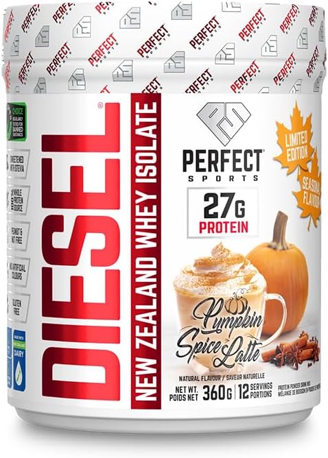 SPORTS PARFECT Diesel 100% New Zealand Whey Protein Isolate de Stevia Sweetened, Pas d'ingrédients artificiels, Keto.