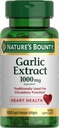 NatureS Bounty Extrait d'ail, supplément à base de plantes, soutient la fonction circulatoire, 1000mg, 100 softgels à libération rapide