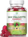 Palmetto de scie végétalienne pour les femmes et les hommes - Potent Saw Palmetto Extract, Suppléments de la prostate pour les hommes, DHT Blocker pour la croissance des cheveux des femmes, Gummies d'équilibre hormonal, PCOS Perte de cheveux, DHT Blocker, sans gluten