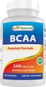 Best Naturals BCAA Branch Chain Amino Acid, 3200mg par portion, 400 Capsules - Pharmaceutique Grade - 100% Pure Formule Instantisée.